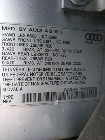 2017 AUDI Q7 PREMIUM - WA1LAAF78HD030382