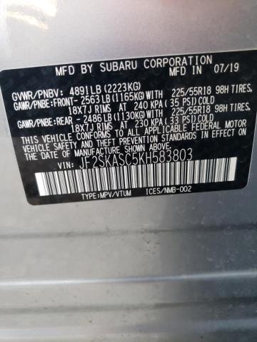 2019 SUBARU FORESTER L - JF2SKASC5KH583803