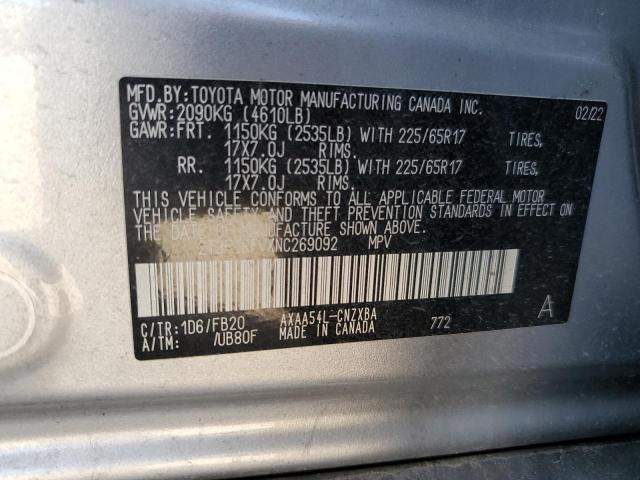 2022 TOYOTA RAV4 LE - 2T3F1RFVXNC269092