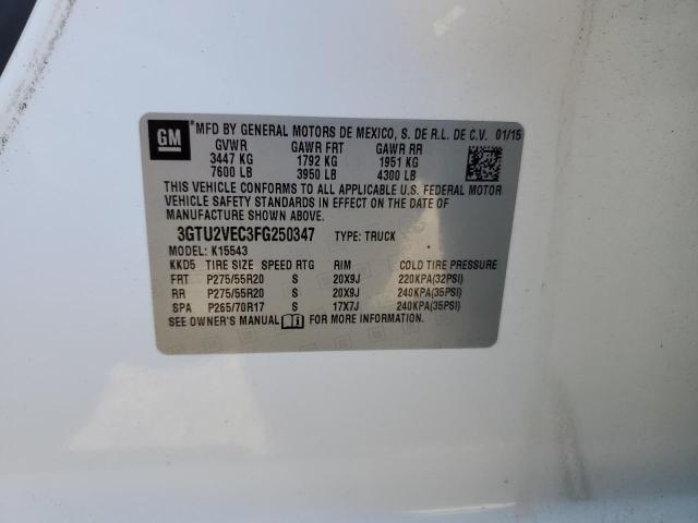 2015 GMC SIERRA K15 - 3GTU2VEC3FG250347