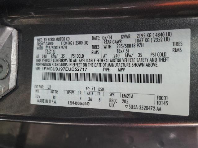 VIN 1FMCU9J97EUD52717 2014 FORD ESCAPE no.14