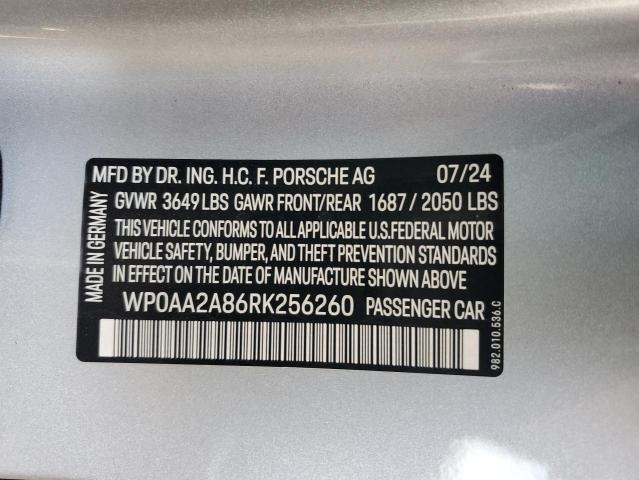 2024 PORSCHE CAYMAN BAS - WP0AA2A86RK256260