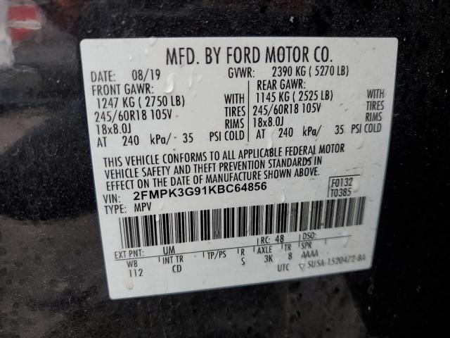 2019 FORD EDGE SE - 2FMPK3G91KBC64856