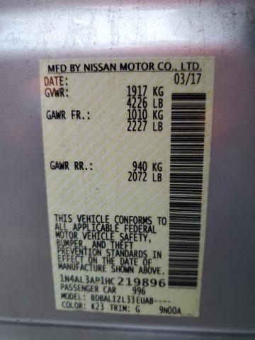 2017 NISSAN ALTIMA 2.5 - 1N4AL3AP1HC219896