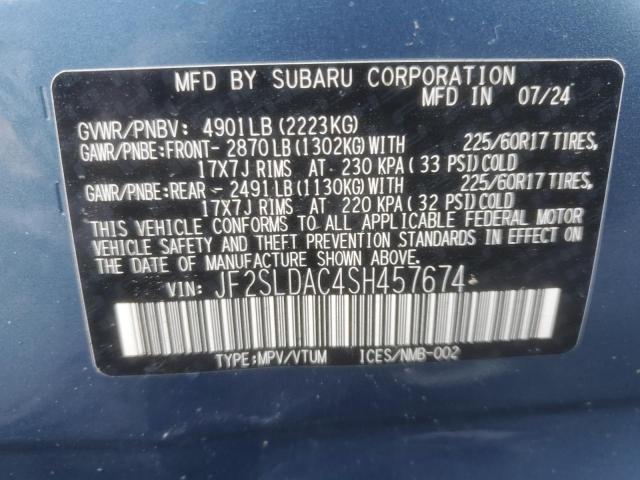 2025 SUBARU FORESTER JF2SLDAC4SH457674