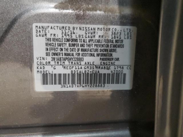 2017 NISSAN SENTRA S #3296303425