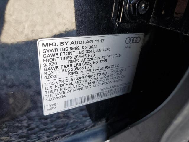 2018 AUDI Q7 PREMIUM - WA1LAAF74JD025203