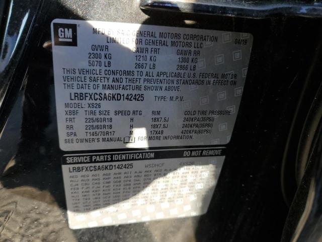 2019 BUICK ENVISION E - LRBFXCSA6KD142425