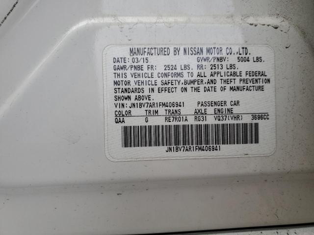 2015 INFINITI Q50 BASE - JN1BV7AR1FM406941