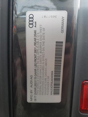 2018 AUDI S5 PRESTIG WAUC4CF58JA040664