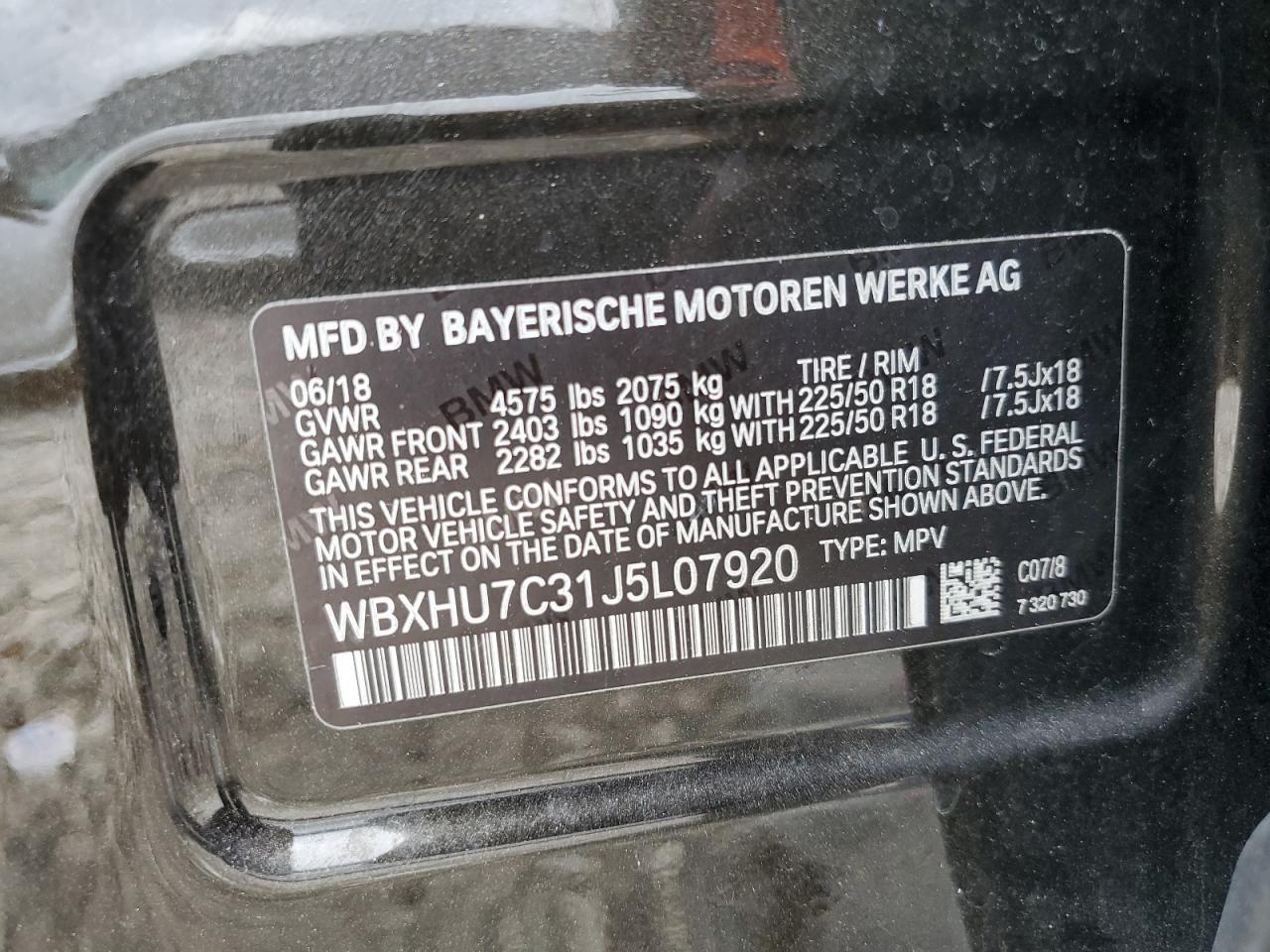 Lot #3045794659 2018 BMW X1 SDRIVE2