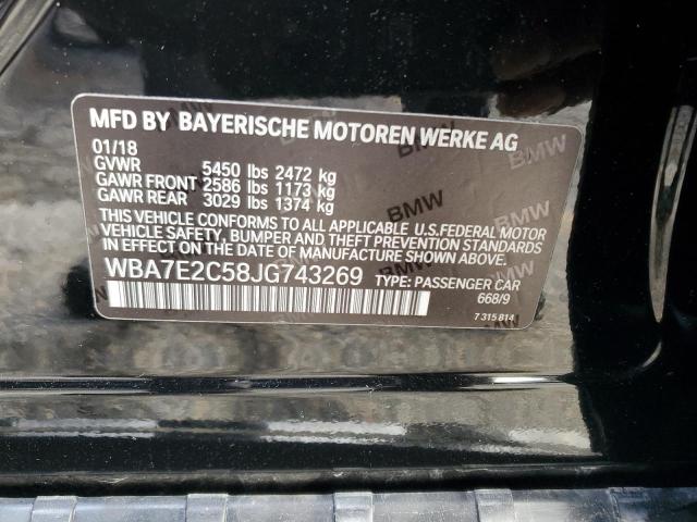 2018 BMW 740 I - WBA7E2C58JG743269