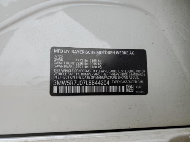 2020 BMW 330XI - 3MW5R7J07L8B44204
