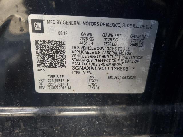 2020 CHEVROLET EQUINOX LT - 3GNAXKEV0LL136806