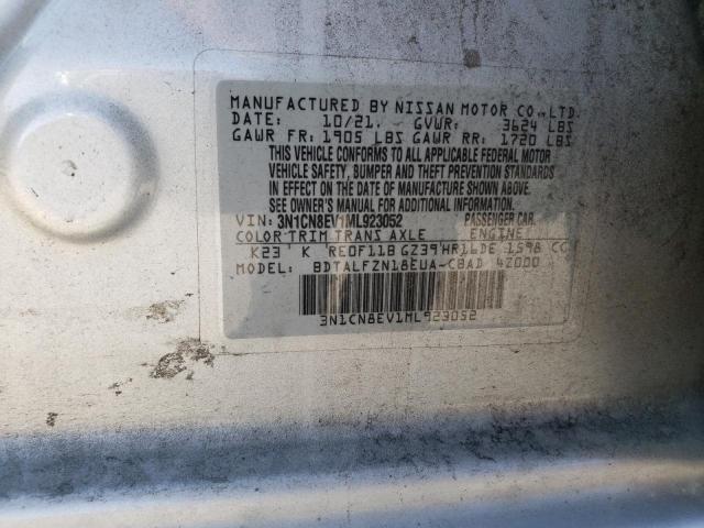 2021 NISSAN VERSA SV - 3N1CN8EV1ML923052