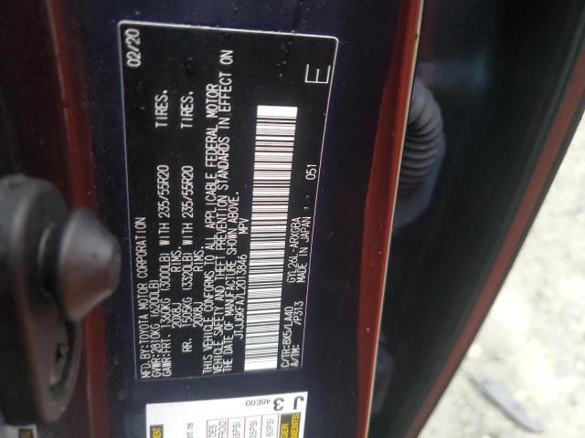 2020 LEXUS RX 450H L JTJJGKFA7L2013846
