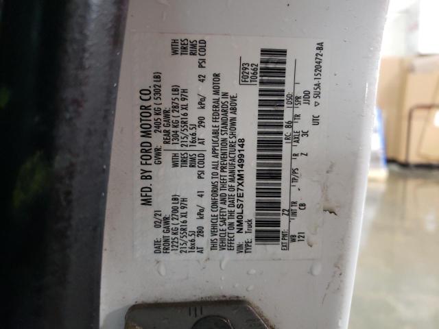 VIN NM0LS7E7XM1499148 2021 FORD TRANSIT no.14