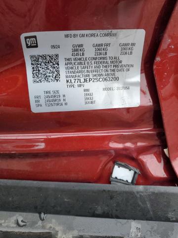 2025 CHEVROLET TRAX 2RS KL77LJEP2SC063200