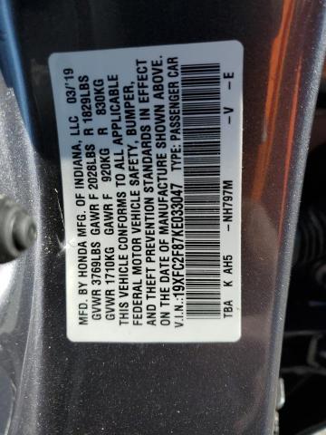 2019 HONDA CIVIC SPOR - 19XFC2F87KE033047