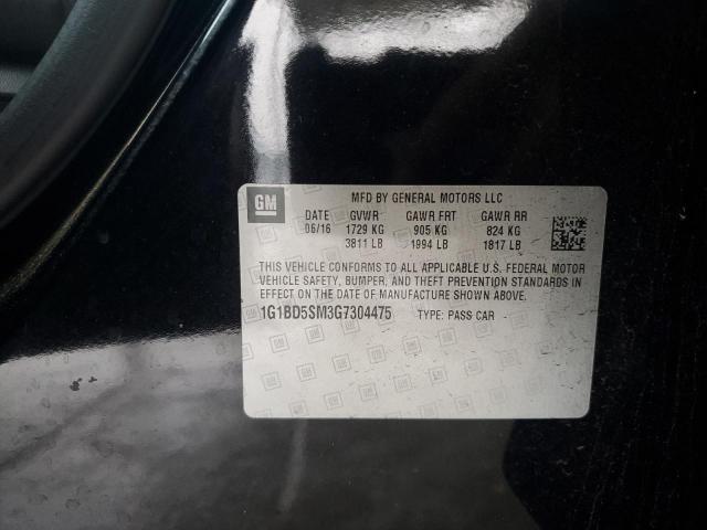 2016 CHEVROLET CRUZE LT - 1G1BD5SM3G7304475