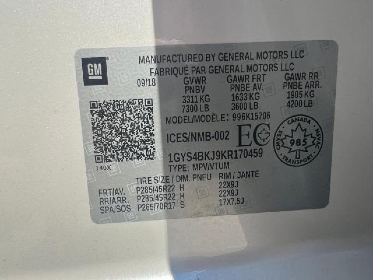 Lot #3024708662 2019 CADILLAC ESCALADE L