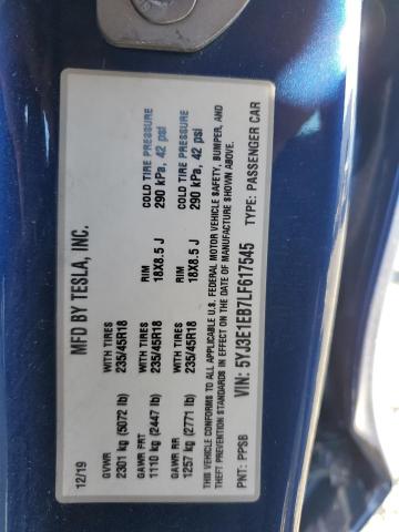 2020 TESLA MODEL 3 - 5YJ3E1EB7LF617545