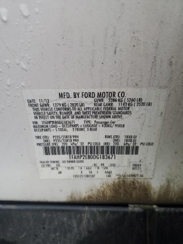 VIN 1FAHP2E80DG183671 2013 FORD TAURUS no.12