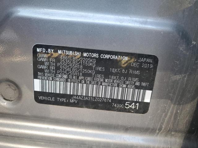 2020 MITSUBISHI OUTLANDER JA4AZ3A31LZ027674