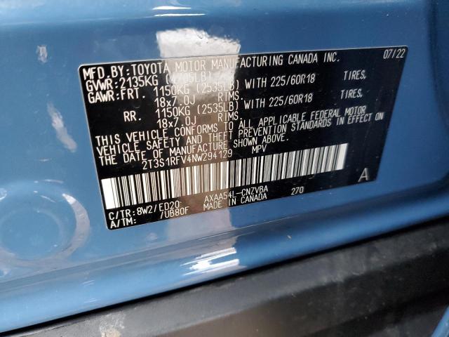 2022 TOYOTA RAV4 TRD O - 2T3S1RFV4NW294129