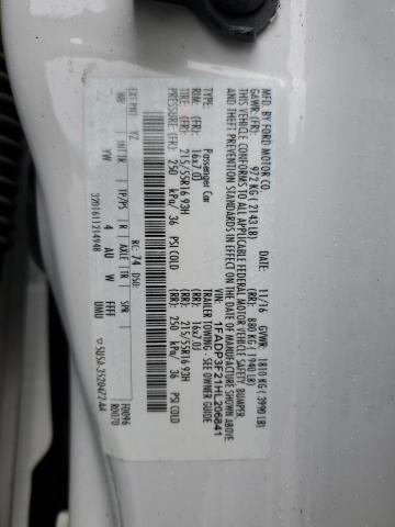 2017 FORD FOCUS SE - 1FADP3F21HL206841
