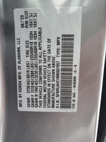 2021 HONDA ODYSSEY LX 5FNRL6H21MB007957