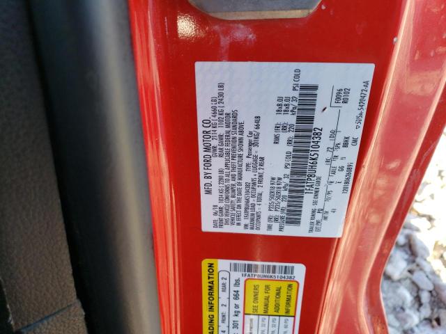2019 FORD MUSTANG - 1FATP8UH6K5104382