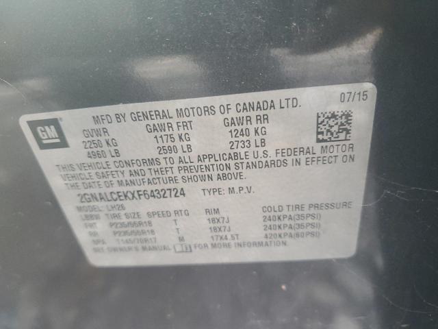 2015 CHEVROLET EQUINOX 2GNALCEKXF6432724