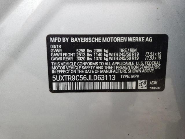 2018 BMW X3 XDRIVE3 - 5UXTR9C56JLD63113