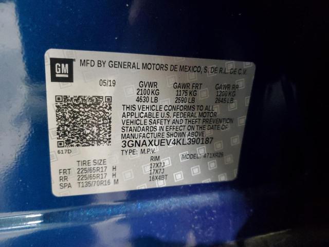 2019 CHEVROLET EQUINOX LT - 3GNAXUEV4KL390187