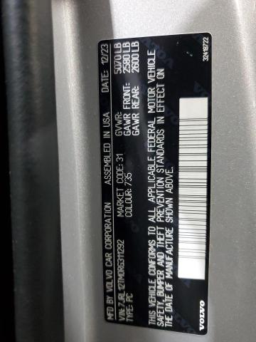 2024 VOLVO S60 ULTIMA 7JRL12TM0RG311292