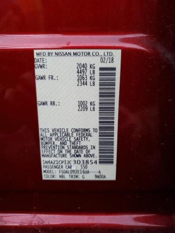 VIN 1N4AZ1CP3JC303854 2018 NISSAN LEAF no.14