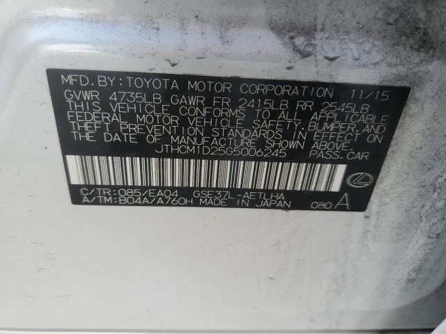 2016 LEXUS IS 300 - JTHCM1D25G5006245