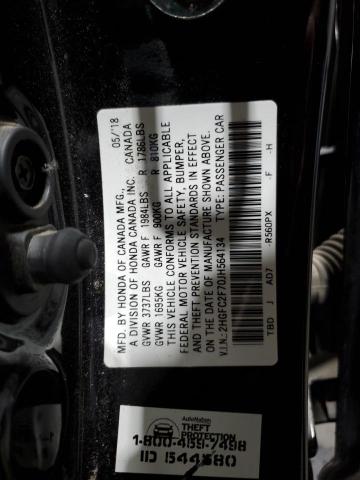 2018 HONDA CIVIC EX - 2HGFC2F70JH564134