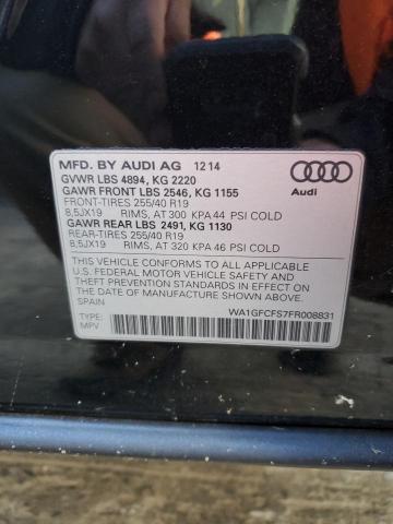 2015 AUDI Q3 PRESTIG WA1GFCFS7FR008831