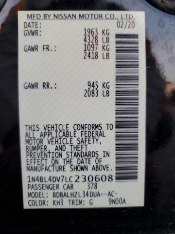 2020 NISSAN ALTIMA SV - 1N4BL4DV7LC230608
