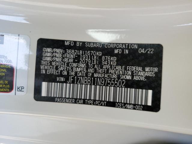 2022 TOYOTA GR 86 JF1ZNBB11N9755502