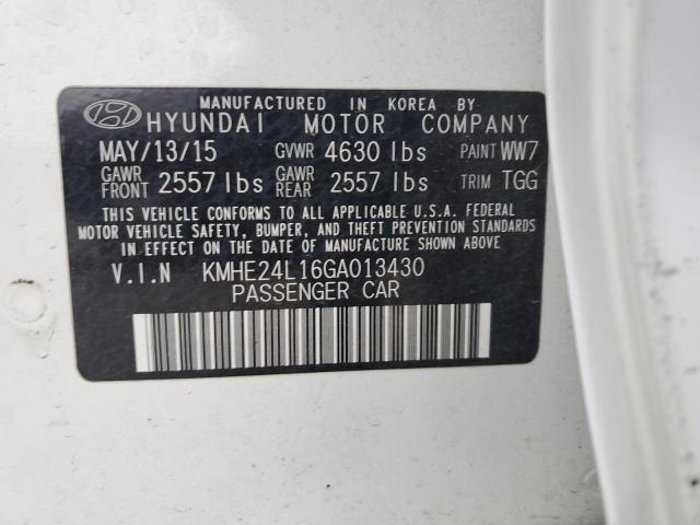 2016 HYUNDAI SONATA HYB - KMHE24L16GA013430