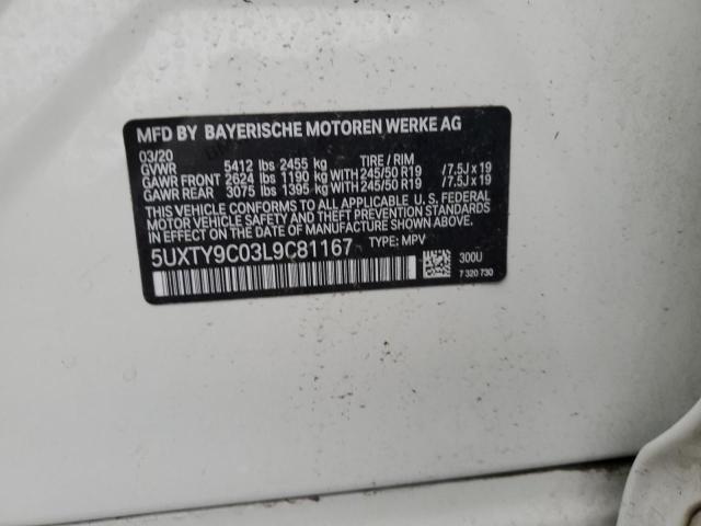 2020 BMW X3 XDRIVEM - 5UXTY9C03L9C81167