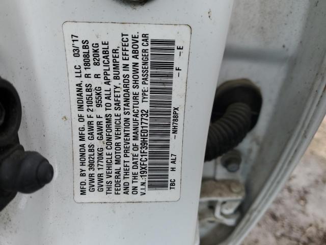 2017 HONDA CIVIC EX - 19XFC1F39HE017732