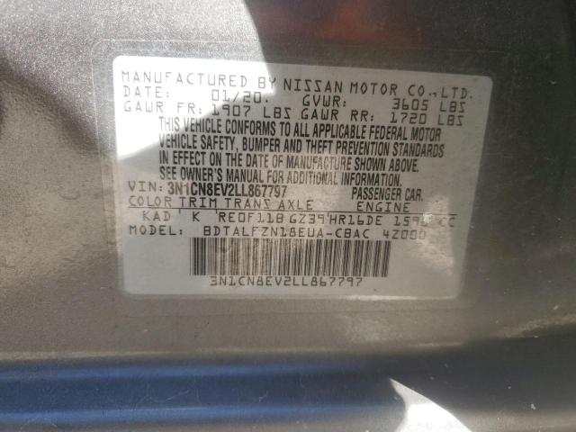 2020 NISSAN VERSA SV - 3N1CN8EV2LL867797