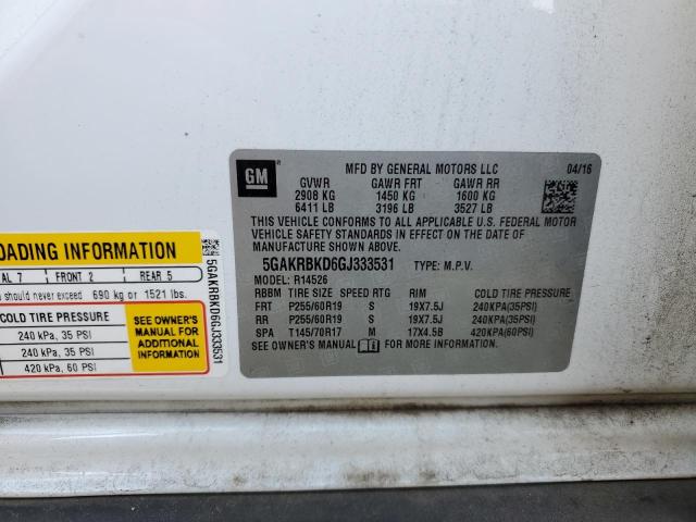2016 BUICK ENCLAVE - 5GAKRBKD6GJ333531