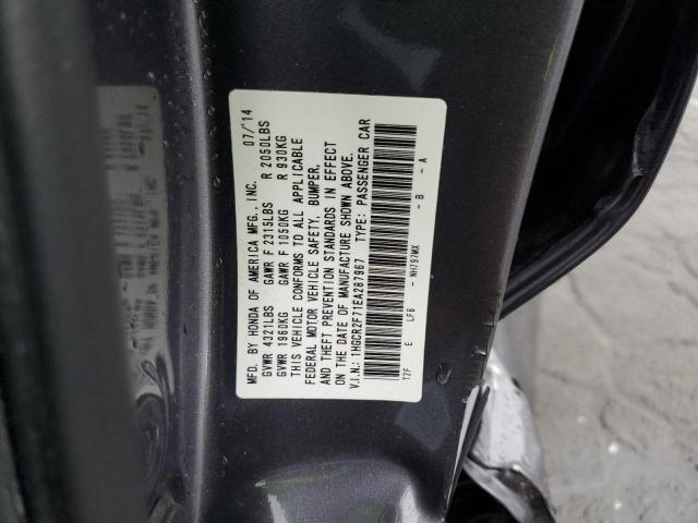 VIN 1HGCR2F71EA287967 2014 HONDA ACCORD no.12