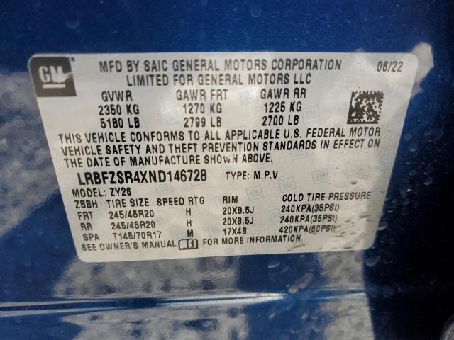 2022 BUICK ENVISION A LRBFZSR4XND146728