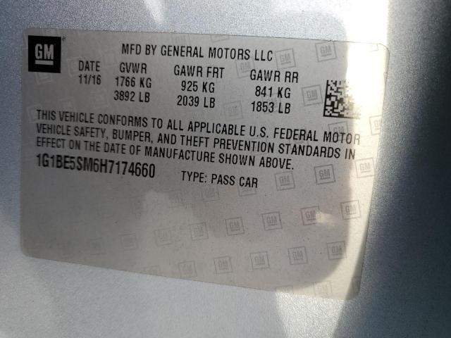 2017 CHEVROLET CRUZE LT - 1G1BE5SM6H7174660